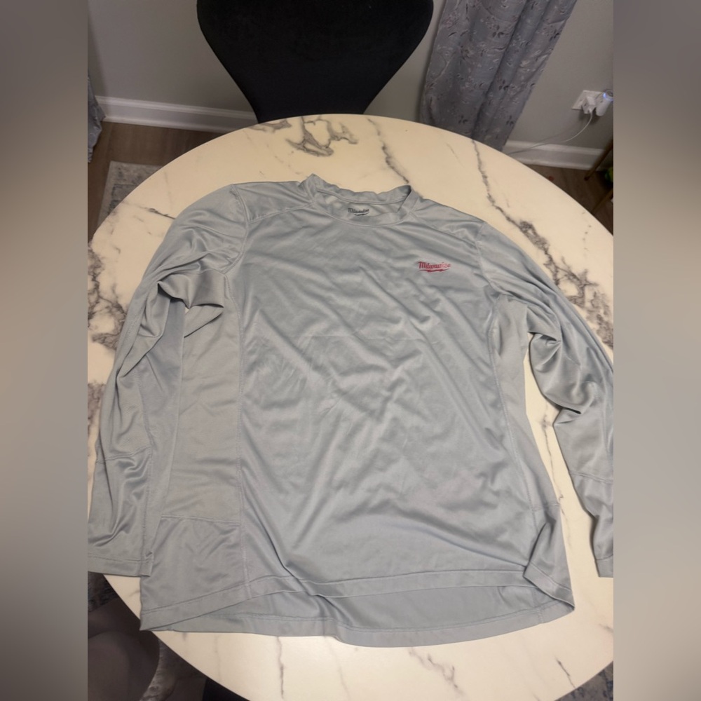 Milwaukee Light Gray Long Sleeve Men's Shirt